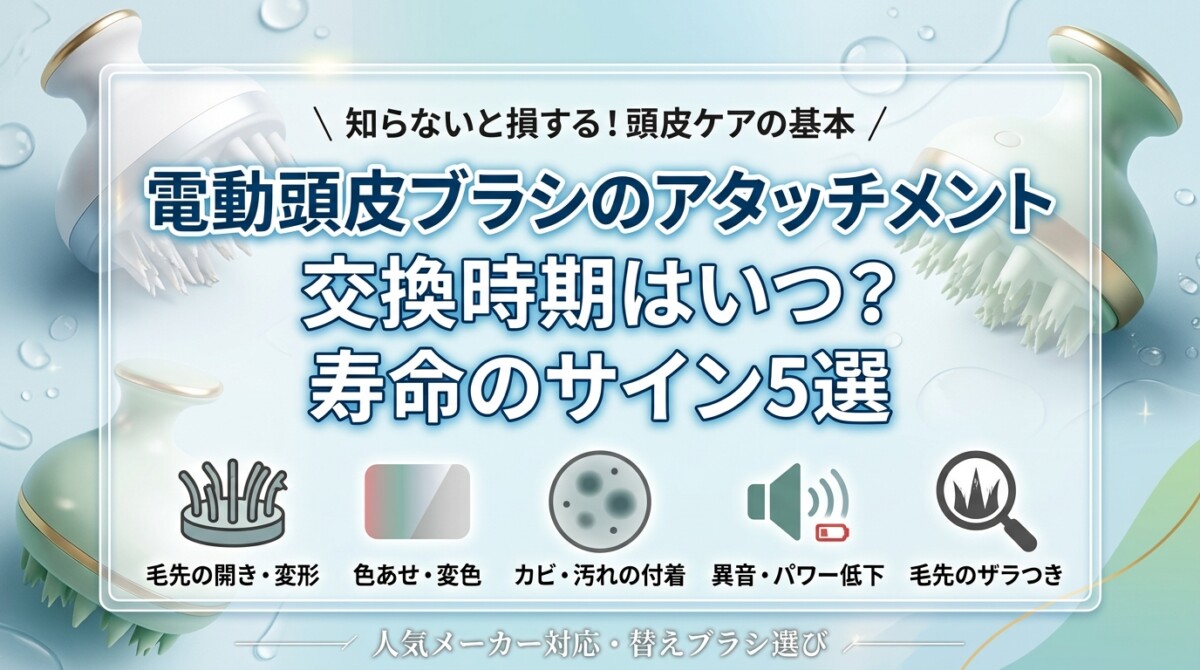 電動頭皮ブラシのアタッチメント交換時期はいつ？寿命のサイン5選